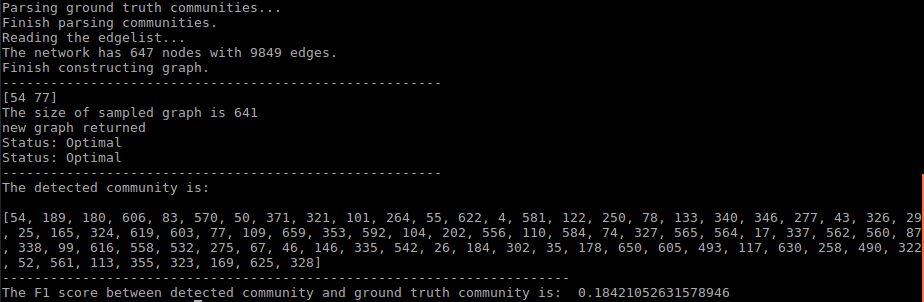 LEMON seed expansion for community 1